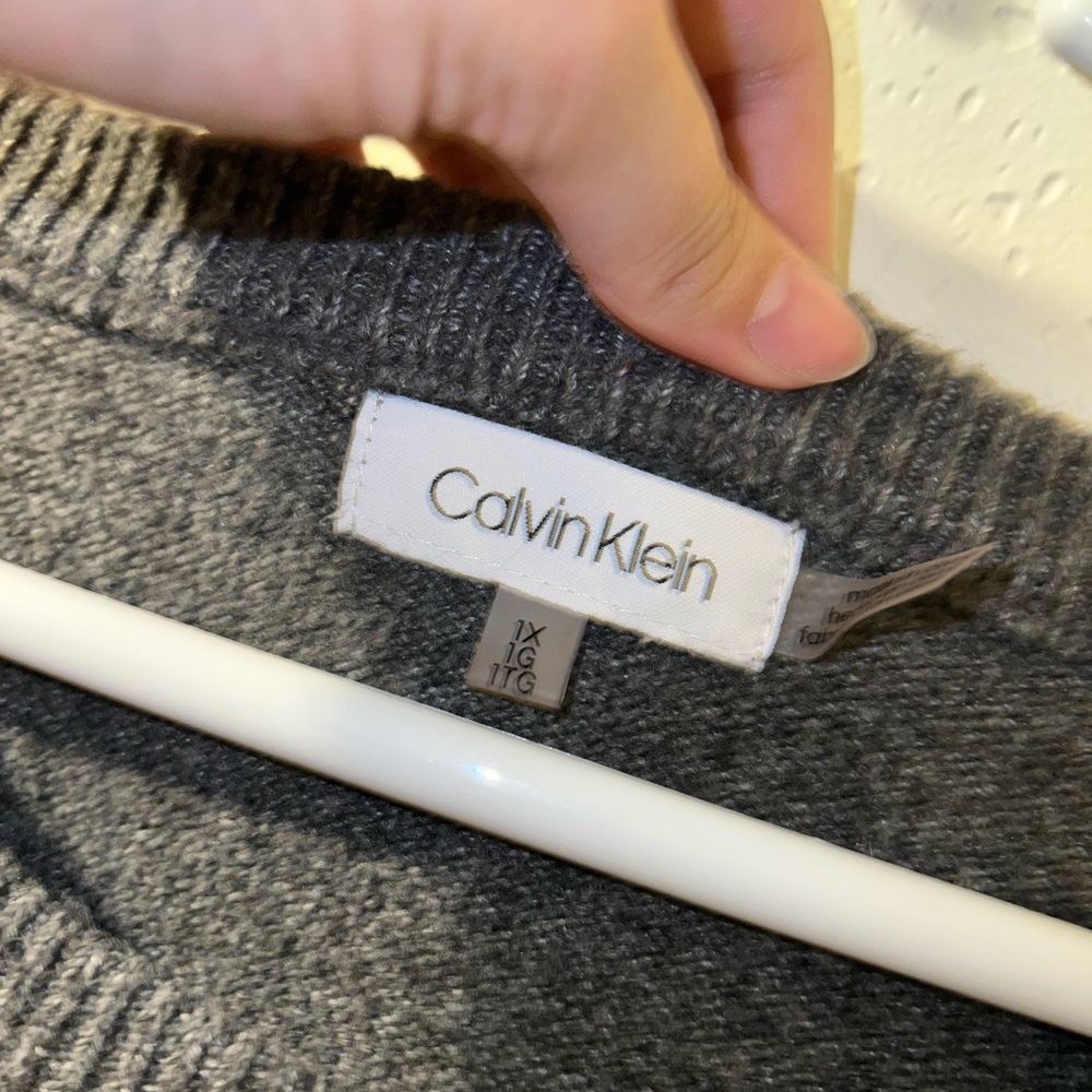 Calvin Klein Rhinestone Neck Sweater - Picture 6 of 12